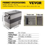 VEVOR 55L Tragbare Auto-Kühlbox mit Kompressor – Elektrischer Gefrierschrank für Camping & Reisen – Bild 2