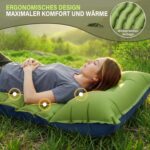 Yuzonc Isomatte 195x68 cm mit Fussspump & Kissen – Aufblasbare Campingmatratze für Wandern – Bild 3