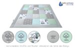 Medi Partners Krabbeldecke 120x120 cm – Wattierte Spielmatte aus 100% Baumwolle für Babys – Bild 4