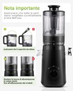 TUUMIIST Slow Juicer mit 135mm Einfüllschacht – Cold Press Entsafter für Obst & Gemüse – Bild 6