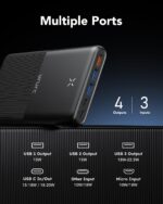 VRURC Powerbank 30000mAh mit 22.5W Schnellladung – 4 Ausgänge für simultanes Laden – Bild 4