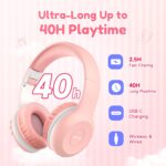 EarFun Kinder-Kopfhörer Bluetooth mit 85/94dB Lautstärkeschutz – 40h Akku, Rosa – Bild 6