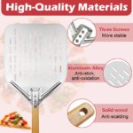 Pizzaschieber perforiert 39,5 x 30 cm – Professionelle Aluminiumlegierung mit Holzgriff – Bild 4