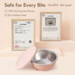 Moonkie Baby-Schalen Edelstahl 4er-Pack mit Silikondeckel & Saugbasis – BPA-frei ab 4 Monaten – Bild 10