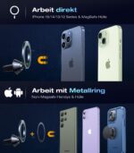 VICSEED Vollmetall MagSafe Autohalterung – Lüftungsmontage mit 26x N55 Magneten für iPhone & Samsung – Bild 6
