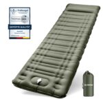 Arlierss Isomatte 12cm mit Fusspress-Pumpe & Kissen – Camping Schlafmatte für Outdoor
