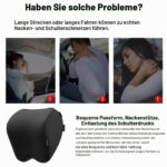 Crofy 2er-Set Autonackenkissen mit Memory-Schaum – Ergonomische Nackenstütze für sichere Autofahrten – Bild 4