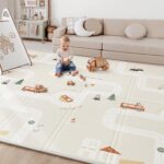 BG-BABYGO Krabbelmatte 147x177 cm – Faltbare Spielmatte aus XPE-Schaumstoff für Babys
