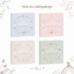 mintkind® Babyalbum «Mein erstes Jahr» Beige Leinen – 176 Seiten Hardcover mit Sticker-Set – Bild 9