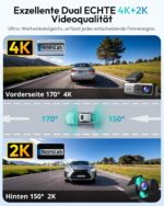BOTSLAB G980H Dual-Dashcam 4K vorne & 1296P hinten – GPS, WiFi & ADAS Fahrerassistenz – Bild 2