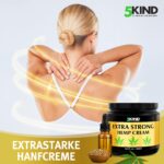 5kind Extra Starke Hanfcreme 500ml – Massagecreme mit Hanfssamenöl & Arnika – Bild 2