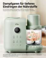 Bear 6-in-1 Babynahrungszubereiter mit Dampfgarer & Mixer – BPA-frei für gesunde Heimatkost – Bild 9