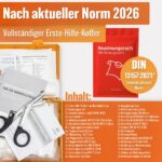 HELDENWERK® Erste-Hilfe-Koffer DIN 13157:2021 mit Wandhalterung – Verbandskasten für Betrieb & Haushalt – Bild 2