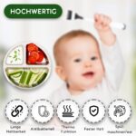 Rilli Edelstahl Babyteller mit Saugnapf & 3 Fächern – Thermoisolierend für BLW – Bild 5