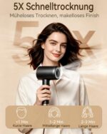 Vasip Ionen-Haarföhn 160.000 U/min mit Diffusor – Leiser Haartrockner für schnelles Styling – Bild 2