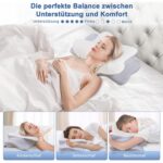 DONAMA Memory Foam Nackenkissen Ergonomisch – 6-Zonen-Kontur mit Armauflage für alle Schlafpositionen – Bild 4