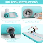 airtrack Matte mit elektrischer Luftpumpe – Aufblasbare Gymnastikmatte für Turnen & Yoga – Bild 7