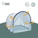 Babymoov Strandmuschel Blue Waves mit LSF 50+ UV-Schutz – Pop-Up-Sonnenschutzzelt für Babys – Bild 5