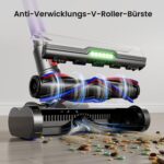 FDUXUD Akkustaubsauger 600W 50kPa – Kabellos mit 70Min Laufzeit & Anti-Tangle-Bürste – Bild 5