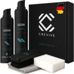 CREVIVE Lederpflege Auto Komplett Set – Reiniger & Lotion für Autositze