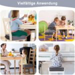 TOTIDYH Sitzerhöhung Kinder 10cm – Rutschfestes Sitzkissen mit Sicherheitsgurten – Bild 6
