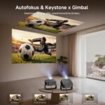 iSinbox 4K Smart Beamer mit Netflix – Autofokus & 6D Trapezkorrektur für Heimkino – Bild 5