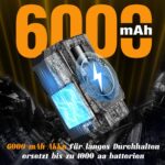 MAXDONE Wildkamera 4K 64MP mit App-Steuerung – Wildtierkamera mit Nachtsicht & 6000mAh Akku – Bild 6