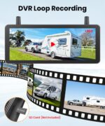 AUTO-VOX Kabellose Solar-Rückfahrkamera 7,2" 1080P mit DVR – Magnetische Installation für LKW & Anhänger – Bild 6