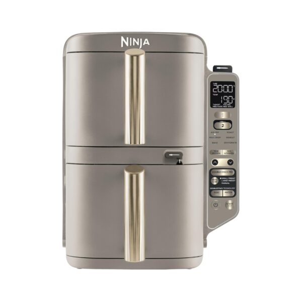 Ninja Double Stack XL Heissluftfritteuse 9,5 l – Digitales Bratenthermometer & 4 Ebenen
