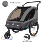 Tiggo VS Kinderanhänger 2in1 – Fahrradanhänger & Buggy mit 360° Drehrad für 1–2 Kinder – Bild 2