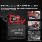 Haisito 16A Intelligentes Autobatterieladegerät – 6V/12V/24V für Blei-Säure & LiFePO4 – Bild 3