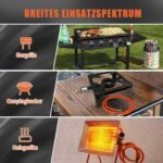 DOMINOX Gasschlauch 5m mit Schelle – Propan/Butan G1/4'' Anschluss für Brenner & Grill – Bild 4