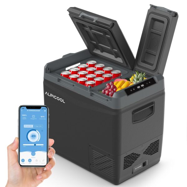 Alpicool KLS58 47L Kompressor Kühlbox Dual Zone – APP-Steuerung, -20°C, 12V/230V