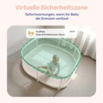 jeeber 360° Babyphone mit Kamera, 4" IPS Display & WLAN App – Nachtsicht, Bewegungsmelder – Bild 3