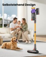 AIBIRTH Akku Staubsauger 50kPa/600W mit Anti-Tangle-Bürste – 70 Min Laufzeit für alle Böden – Bild 4