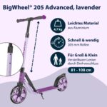 HUDORA BigWheel® 205 Advanced Scooter – Aluminium-Tretroller für Kinder & Erwachsene bis 100kg – Bild 2