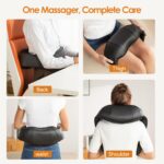 Brelley Nackenmassagegerät mit Wärmetherapie – 3 Intensitäten & bidirektionale Rotation – Bild 6