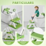 COOSEYA Frosch Toilettensitz 2-in-1 – Höhenverstellbarer Toilettentrainer mit Trittbrett für Kleinkinder – Bild 2