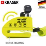 KRASER KR6Y Bremsscheibenschloss mit 110 dB Alarm – Motorradsicherung für Motorrad, Roller & E-Bike – Bild 8