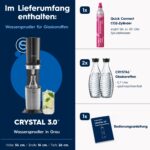 SodaStream Crystal 3.0 Wassersprudler mit 2 Glaskaraffen – Elegantes Sprudelwasser-System – Bild 4