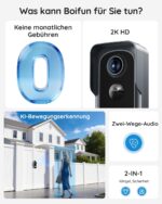 BOIFUN WLAN Videotürklingel 2K mit Nachtsicht, Bewegungserkennung & Alexa-Kompatibilität – Bild 2