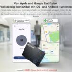 ATUVOS Dual-System Air Tag Card Pro – Bluetooth Tracker für iOS & Android, 2er Pack – Bild 3