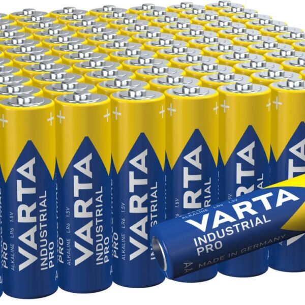 VARTA Industrial Pro AA Batterien, 100er Vorratspack – Alkaline 1,5V für professionelle Geräte
