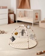 Blissful Diary Spielbogen Baby 85x85 cm – Activity Decke mit 6 abnehmbaren Spielzeugen – Bild 2