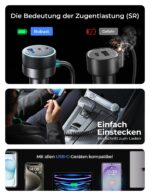 LISEN 90W USB-C Autoladegerät mit Spiralkabel – Schnellladen für bis zu 4 Geräte – Bild 5