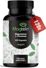Magtein® Magnesium L-Threonate – 120 vegane Kapseln – Energie & Nervenfunktion