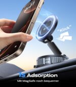 VICSEED Magnetische Autohalterung mit Vakuumsaugnapf & 20× N55 Magnete – 360° drehbar für iPhone & Samsung – Bild 9
