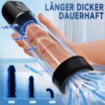 Tagnaff Elektrische Penispumpe mit 9 Saugstufen & LCD Display – 7-teiliges Trainingsset – Bild 4