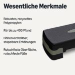Amazon Basics Aerobic Steppbrett 68,6 cm – Verstellbarer Stepper für Cardio-Training Zuhause – Bild 2
