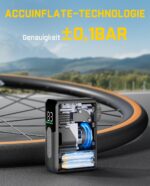 Fanttik X10 Ace Mini Akku Fahrradpumpe – Elektrische Luftpumpe mit Manometer für Rennrad & E-Bike – Bild 4